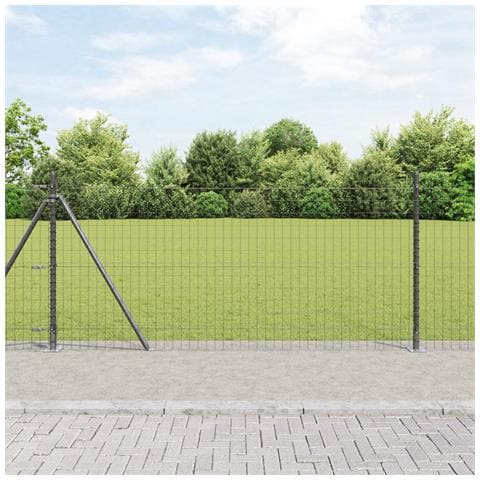 Recinzione Euro con 13 pali flangiati 1x25 m in acciaio zincato - Foto 2