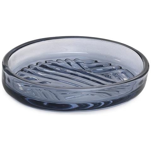 Portasapone D'appoggio In Vetro Cr11 Gedy Serie Corinne Blu - Foto 1