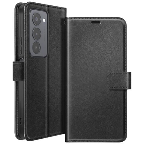 Custodia A Portafoglio Per Xiaomi Redmi 15 5g Con Cinturino Da Polso E Funzione Stand, Nero - Foto 1