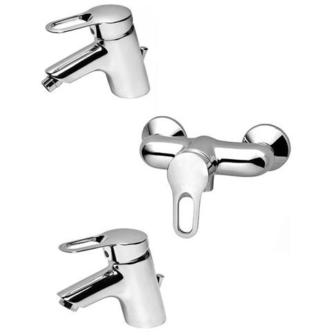 Set Rubinetteria   Con Lavabo Bidet E Esterno Doccia - Cromo A Magazzino - Foto 1