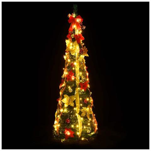 Albero di Natale Artificiale Pop-up con 200 LED Verde 210 cm - Foto 2