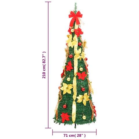 Albero di Natale Artificiale Pop-up con 200 LED Verde 210 cm - Foto 9