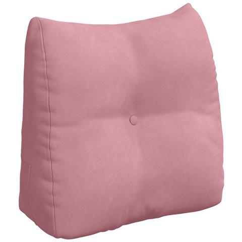 Cuscino per Schiena Rosa 45 x 24 x 50 cm Velluto - Foto 1