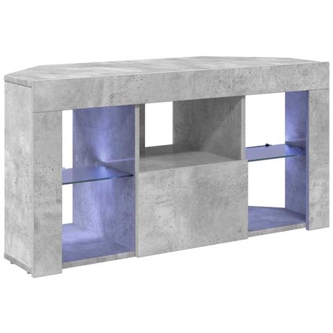 Mobile TV LED Angolare Grigio cemento 103 x 40 x 50 cm - Foto 1