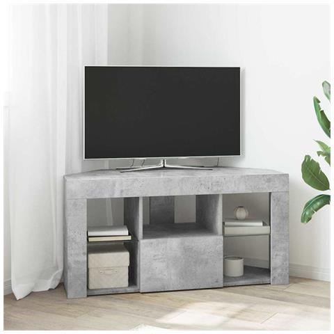 Mobile TV LED Angolare Grigio cemento 103 x 40 x 50 cm - Foto 2