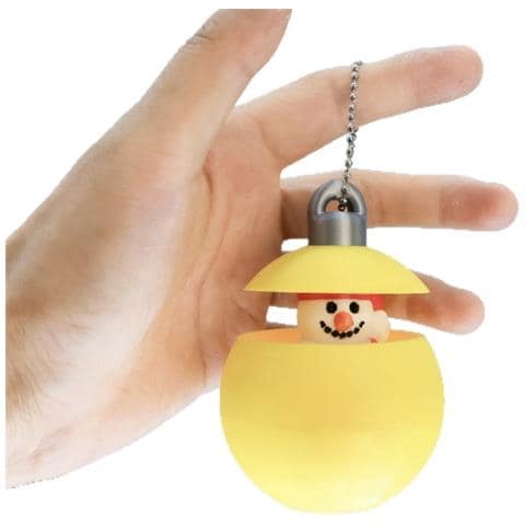 Festoso Ornamento Di Natale A Forma Di Pupazzo Di Neve - Decorazione Da Appendere In Plastica Per Feste Yellow - Foto 1