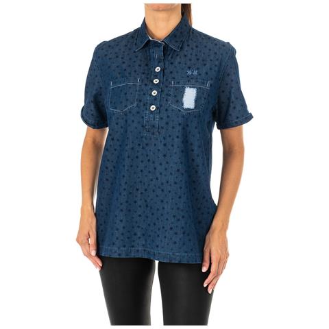 Camicia Da Donna Con Collo Revers A Manica Corta Lwc007 - Foto 1