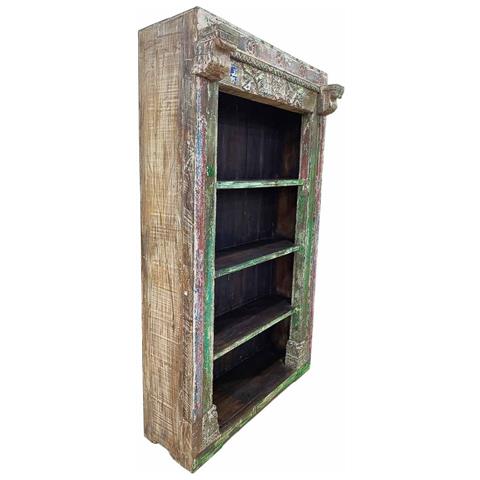 Scaffale In Legno Fatta A Mano 134x49x217h Cm - Foto 1