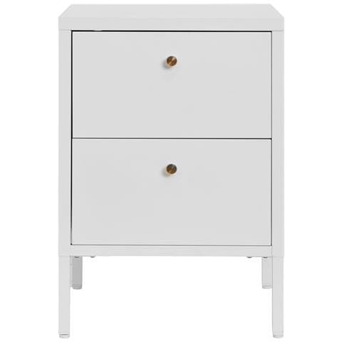 Comodino Dalby-bianco-metallo-40x40x60 Cm - Foto 1