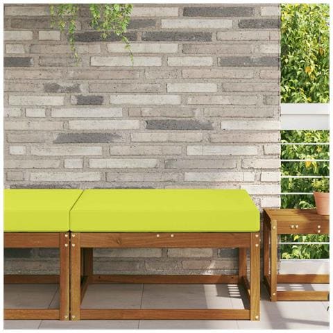 Cuscino per divano da esterno Verde 80 x 80 x 8 cm Poliestere - Foto 2