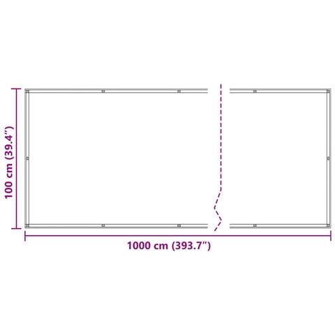 Schermo da balcone Grigio chiaro e bianco 100 x 1000 cm - Foto 8