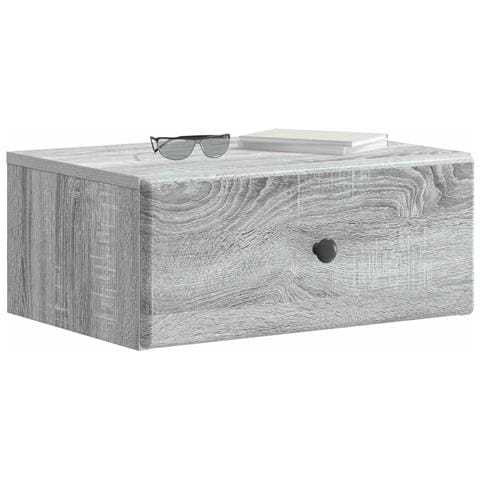 Mobiletto da notte a muro 2 pcs Grigio Sonoma 49 x 34,5 x 20 cm - Foto 2