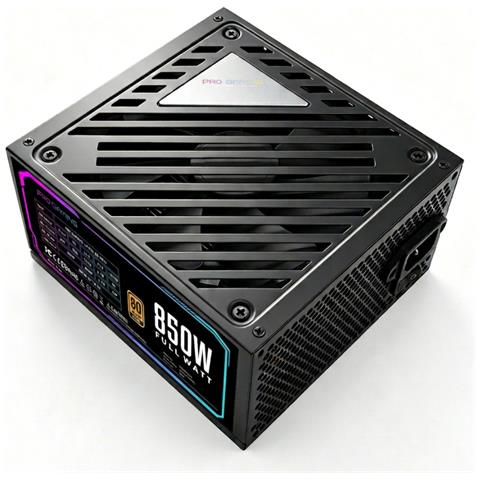Alimentatore ATX 850W, 80+ Gold, Ultra Silenzioso, Connettore 12VHPWR PCIe 5.0, Nero - Foto 4