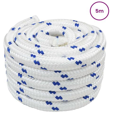 Corda da Barca 6 mm 5 m Bianco e Blu - Foto 2