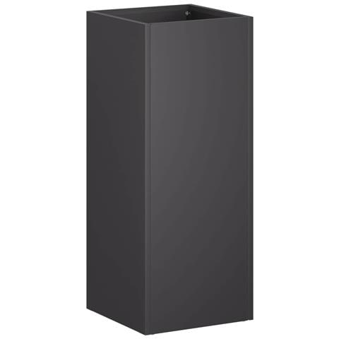 Vaso da giardino Nero 20 x 20 x 40 cm Acciaio laminato a freddo - Foto 1