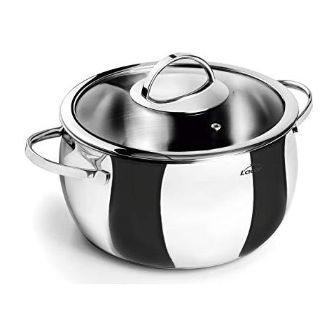 Vaso a forma di pancia con coperchio [Nuovo design], acciaio inox 18/10, Ø 28 cm, - Foto 1
