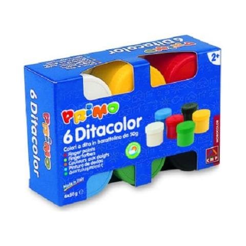 Confezione da 6 vasetti tempera dita 50 ml - Foto 1