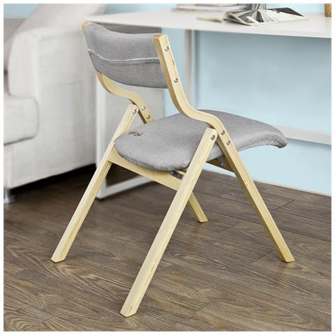 Sedia Pieghevole, stil Sedia, sedia Da Scrivania. In Betulla, grigio, Fst40-hg - Foto 12
