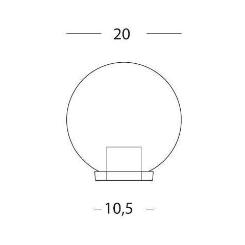 Lampada Testa Palo A Sfera Opale Diametro 20cm Colore Nero Per Esterno Linea Globo - Foto 8
