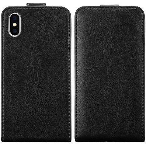 Custodia Compatibile Con Apple Iphone X / Xs In Nero Di Notte - Coperchio Protettivo In Design Flip Con Chiusura Magnetica - Foto 2