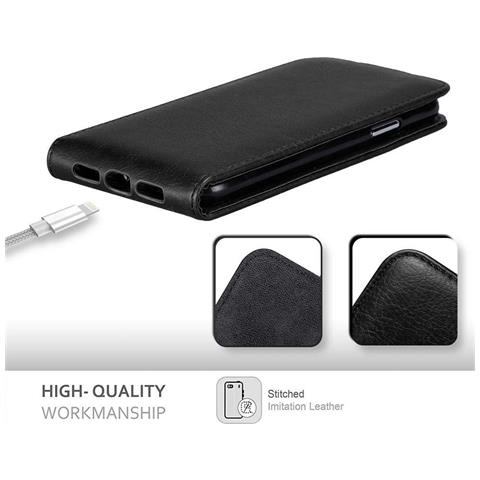 Custodia Compatibile Con Apple Iphone X / Xs In Nero Di Notte - Coperchio Protettivo In Design Flip Con Chiusura Magnetica - Foto 9