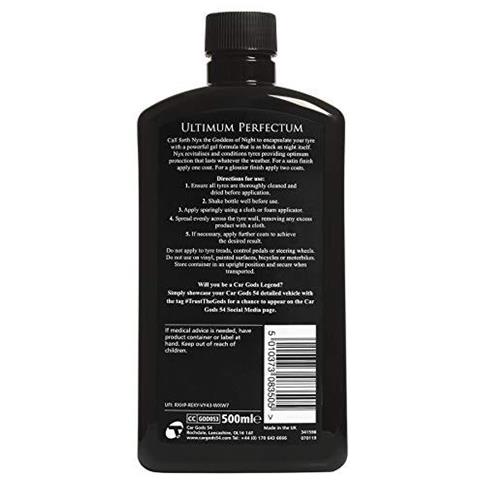 Dei 54 Car Tyre Lustro Nyx Black Angel Pneumatici Serum 500ml Per Una Finitura Nera Nuovo Look - Foto 3