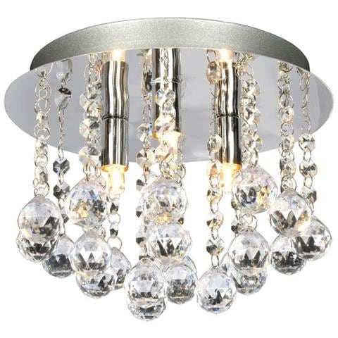 Lampada A Sospensione A Soffitto Con 3 Gocce Di Cristallo Di Luce Cromo, G9 - Foto 1
