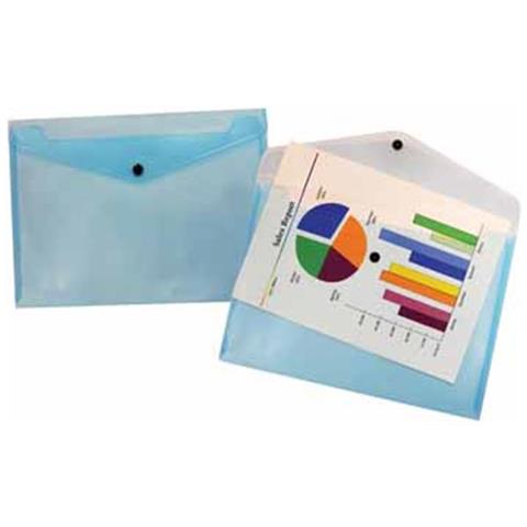 Portadocumenti Metodo - A4 - 210 mm Larghezza x 297 mm Lunghezza Dimensione Foglio - Polipropilene - Blu - 12 / Pacco - Foto 1