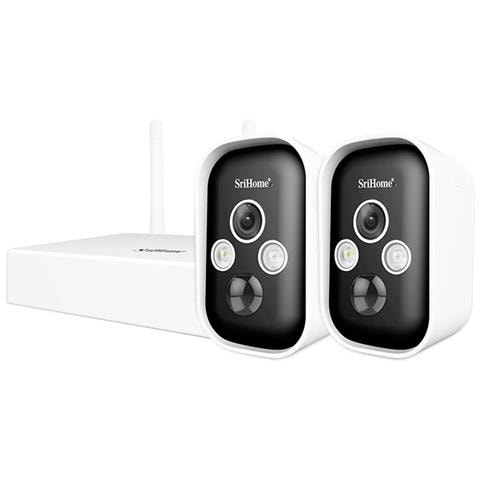 Sh033 Kit Wifi Senza Fili Ricaricabile 3 Megapixel Sensore Pir Esterno / interno Supporta Scheda Microsd Audio Bidirezionale - Foto 1