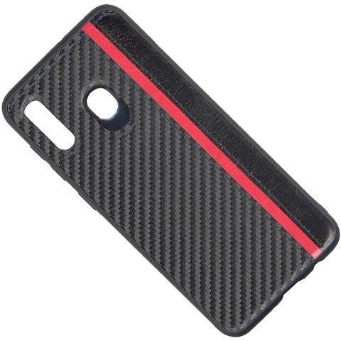 Custodia F-case Tpu Silicone Elegant Feber Cover Case Per Samsung Galaxy A30 A305 Carbon Black - Foto 1