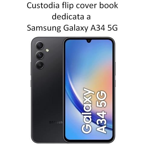 Smart Book Custodia A Libro Poket Flip Cover Case Per Poco C40 Black - Foto 2