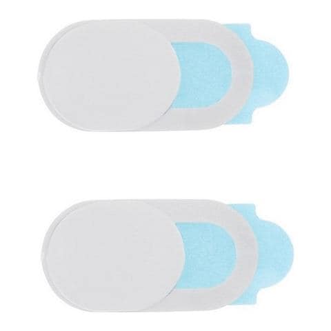 2x Webcam Cover Slider Tappo Privacy Protection Copri Fotocamera Tablet Laptop Pc Mac Smartphone Bianco - Foto 1