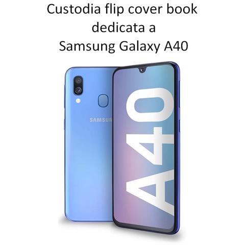Custodia A Libro Book Case Per Samsung Galaxy A40 Sm-a405 Black - Foto 2