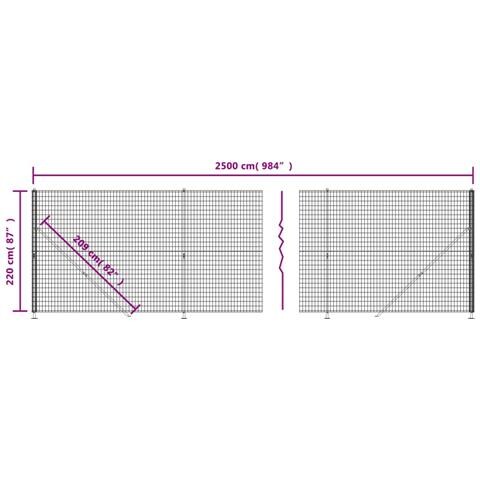 Recinzione Metallica Con Flangia Antracite 2,2x25 M - Foto 5