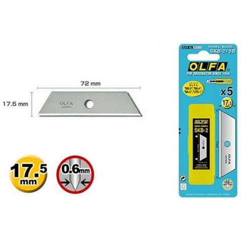 Lama Rasoio Olfa 17,5 Mm (5 Pezzi) (6 Unità) - Foto 2