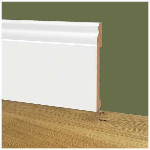 Battiscopa Ducale In Polimeri Equalwood Hi-tec 120x15x2000mm - Bianco - Foto 1