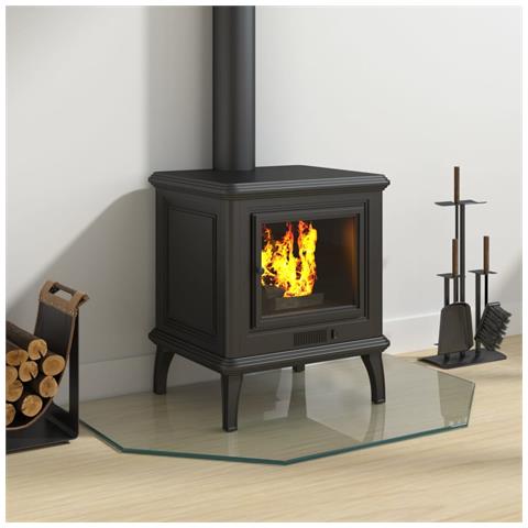 Lastra In Vetro Per Caminetto Esagonale 80x50 Cm - Foto 3