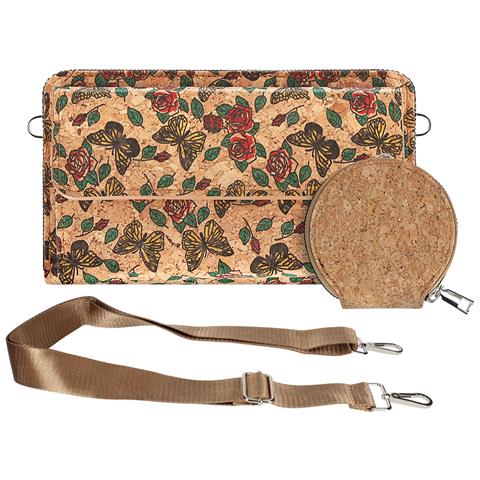 Pochette In Sughero, Collezione Natureprint Chiusura A Zip E Magnetica - Foto 1