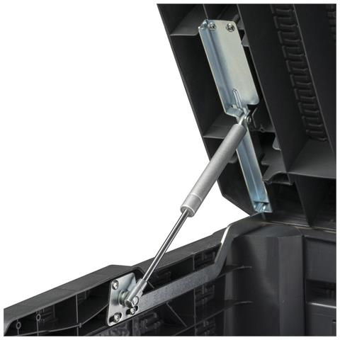 Baule In Resina Cassapanca Multiuso Con Cuscino Da Esterno 147x72x65 Santorini Plus - Foto 8