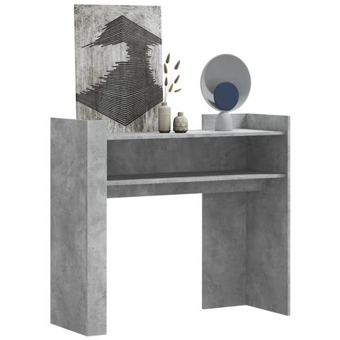 Tavolino Consolle Grigio Cemento 100x35x90 Cm In Multistrato - Foto 1