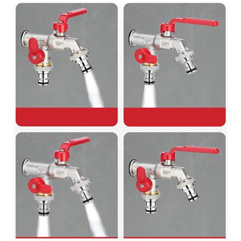 Rubinetto Acqua Antigelo - Rubinetto Da Esterno Con Doppia Uscita - Foto 5