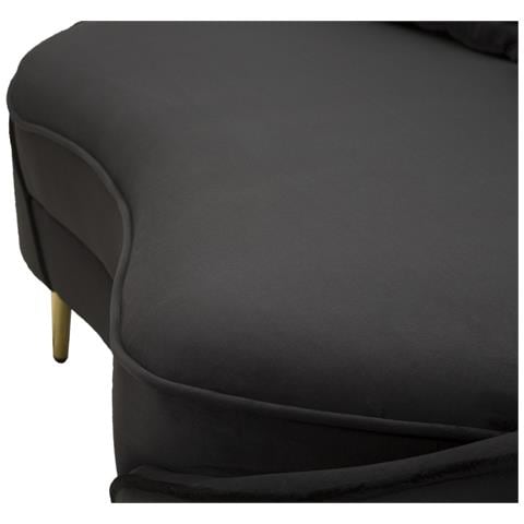 Divano 3 Posti Oslo Concuscini  Nero Cm 185x84x68 - Foto 4