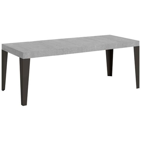 Tavolo Allungabile 90x160/264 Cm Flame Premium Cemento Telaio Antracite - Foto 1