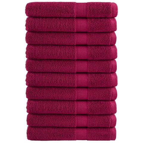 Asciugamani Bagno SOLUND 10 pz Bordeaux 100x200cm 600gsm - Foto 1