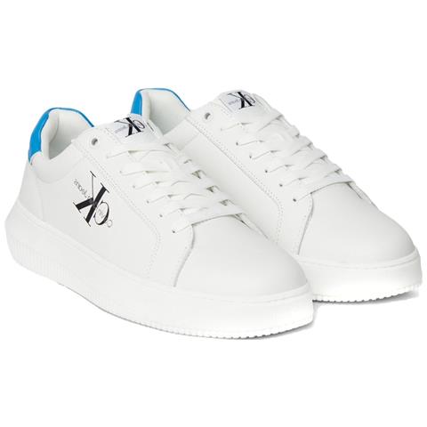 Chunky Cupsole Malibu Blu Sneakers Pelle Scarpe Uomo Bianco Eu 41, Ym0ym00681 0li - Foto 1