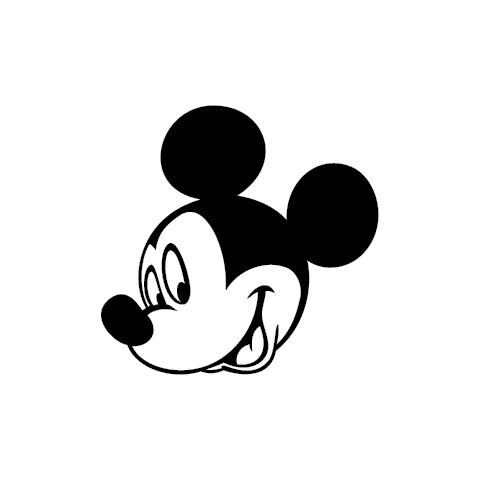 Topolino 3 - Adesivo Prespaziato - Disney - Colore Nero - 10cm - Foto 1