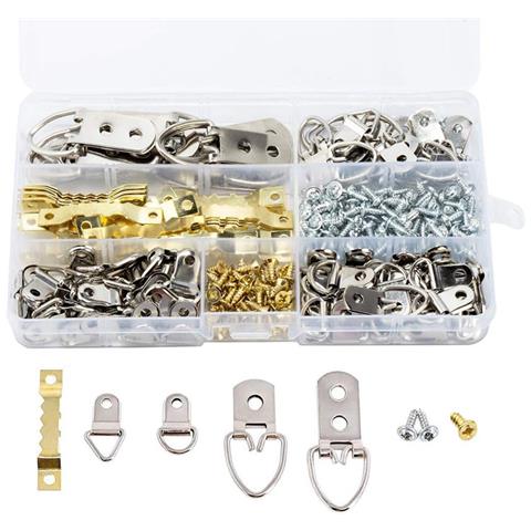 Kit Di Montaggio Per Cornici 270 Pezzi Con Anelli A D, Ganci A Dente Di Sega E Viti - Foto 1