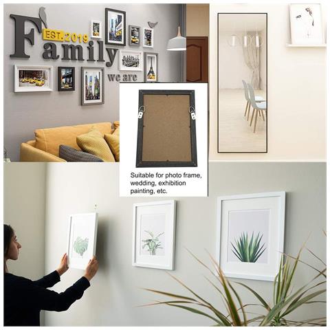 Kit Di Montaggio Per Cornici 270 Pezzi Con Anelli A D, Ganci A Dente Di Sega E Viti - Foto 2