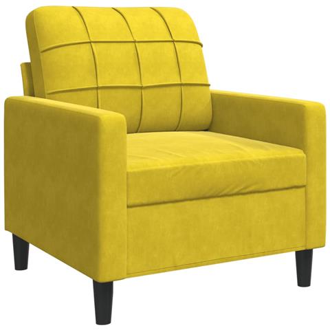 Poltrona Giallo 60 Cm Velluto - Foto 2