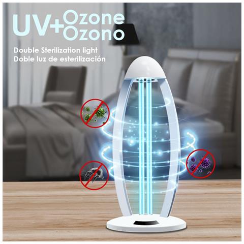 Dam Mini Sterilizzatore Portatile Per Disinfezione Con Luce Led Ultravioletta 21x12x45 Cm. Colore Bianco - Foto 5